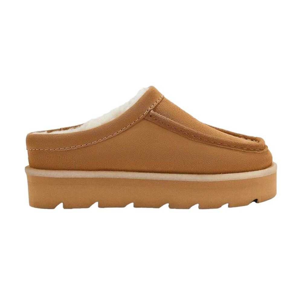 Clarks Originals Womens/Ladies Meare Suede Chunky Flat Mules / Brown